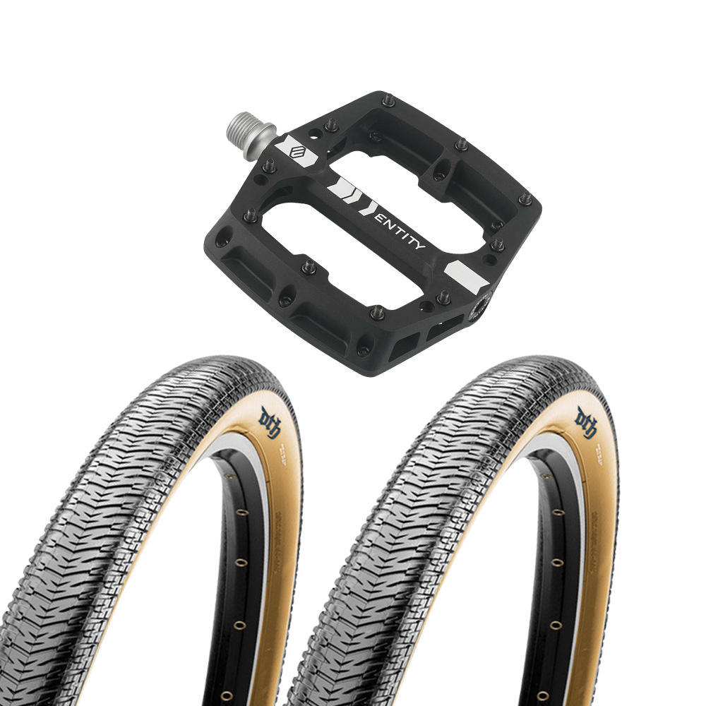 Maxxis Dirt Jump Tyre and Entity Pedal Bundle