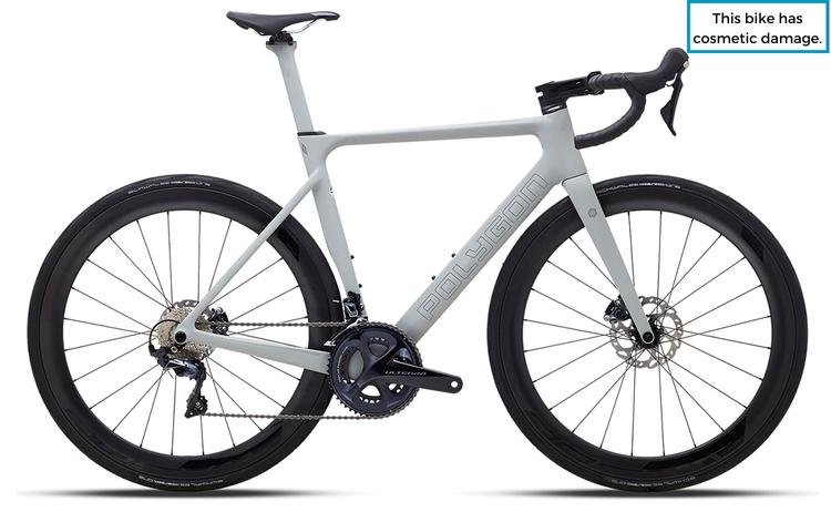 Ex Demo - 2023 Polygon Helios A8 - Carbon Road Bike [Colour: Grey][Size: L (height: 178 - 186cm)]