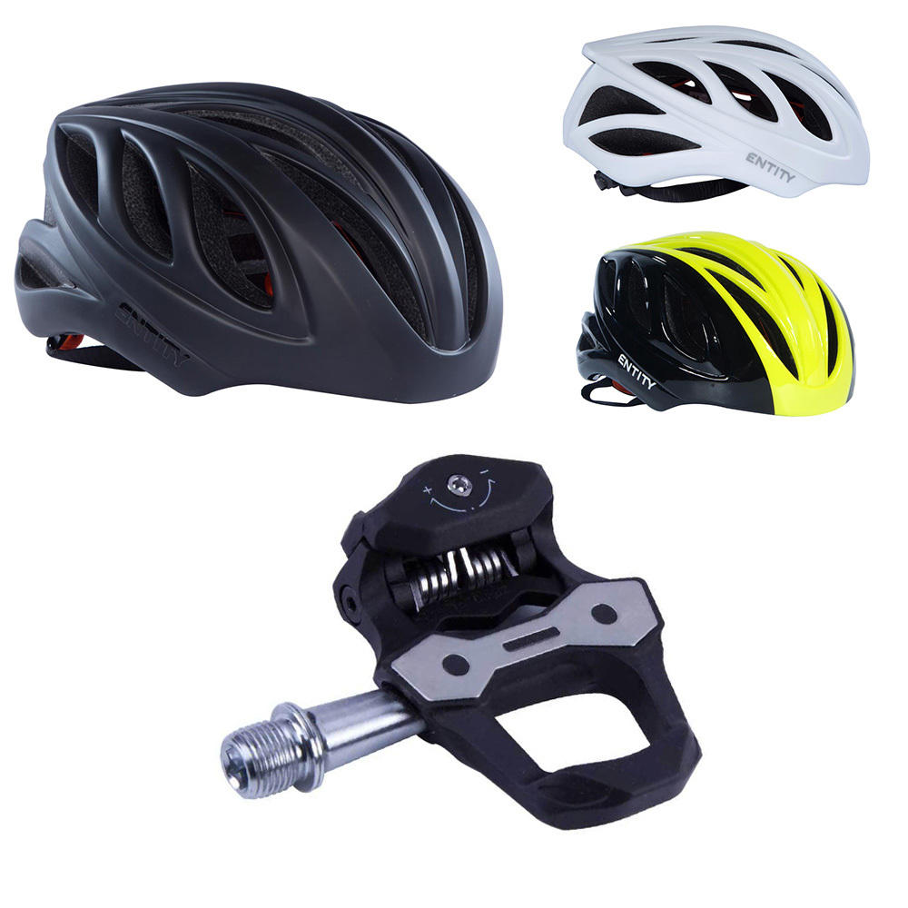 Entity RH15 Road Helmet + Entity RP15 Carbon Road Pedals Bundle