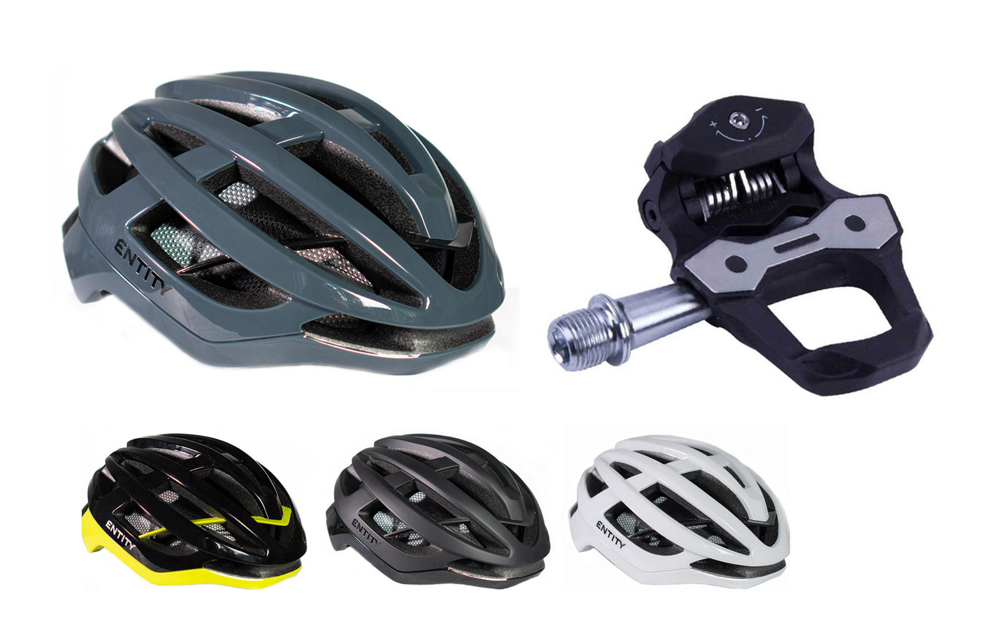 Entity RH30 Road Helmet + Entity RP15 Carbon Road Pedals Bundle