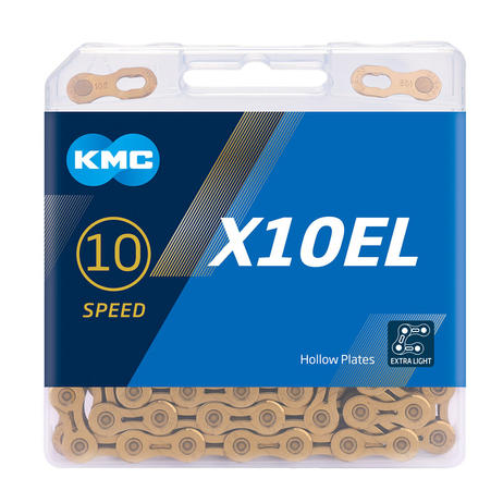 KMC X10EL 10 Speed Chain - Gold 116L