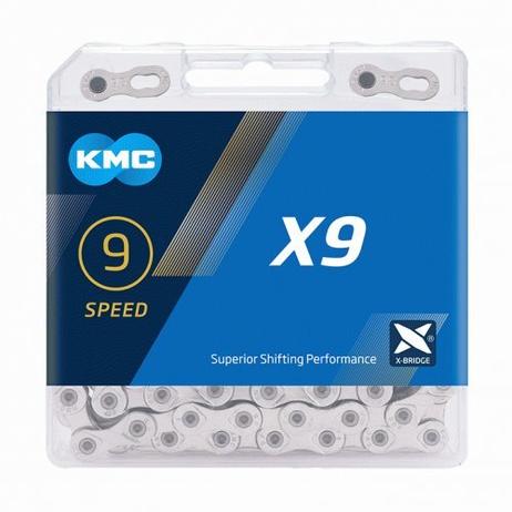 KMC X9 - 9 Speed MTB - Road Chain Silver 116L