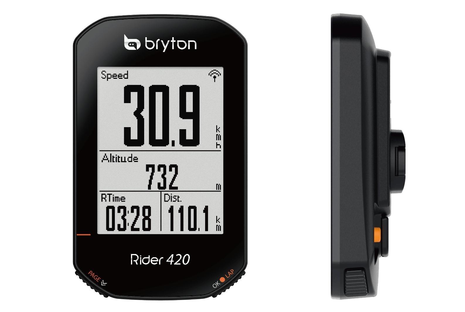 Bryton Rider 420T GPS Cycling Computer - Head Unit + CAD and HRM
